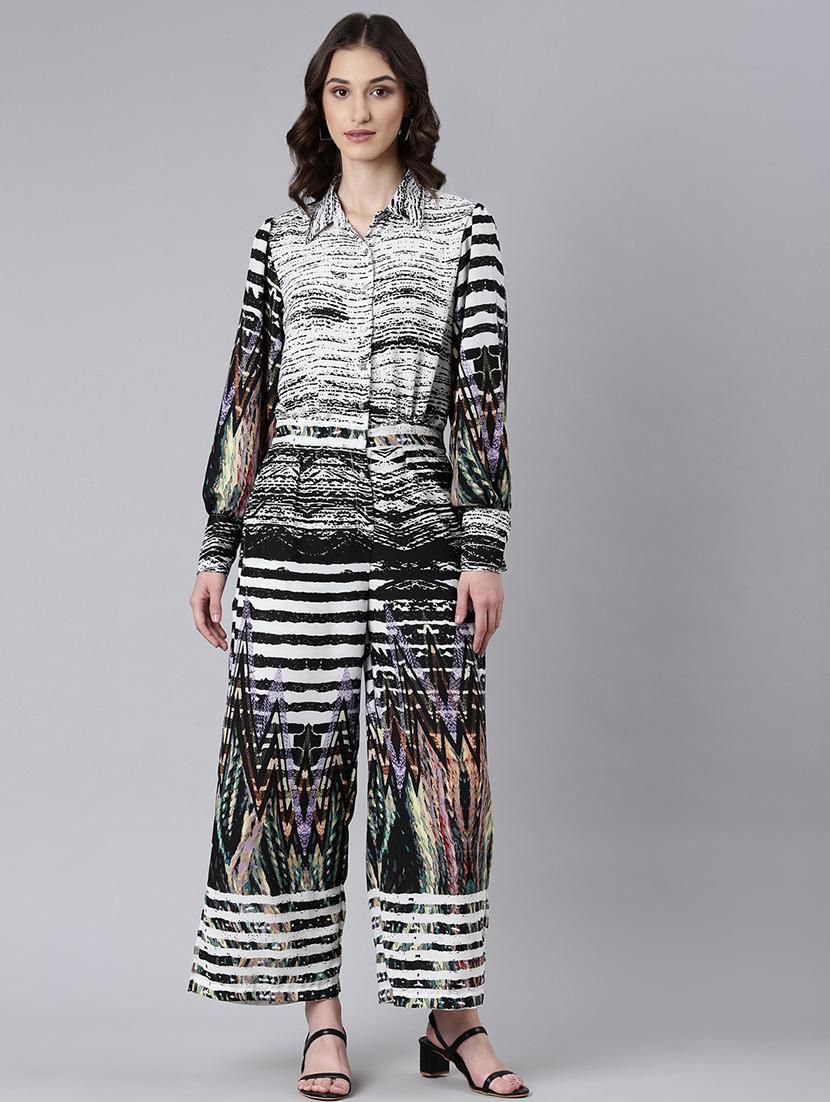 black printed full leg jumpsuit - 20382735 - Zoom Image - 0