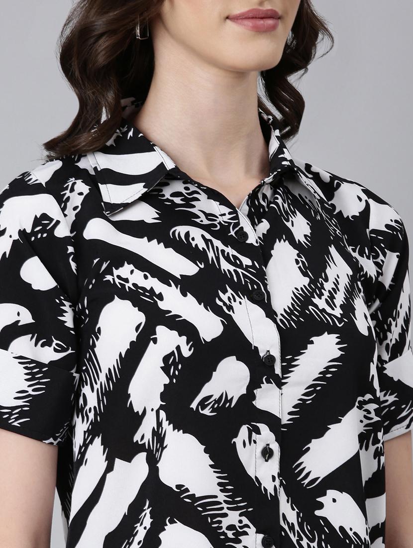 women multi color printed crepe regular shirt - 20382937 - Standard Image - 5