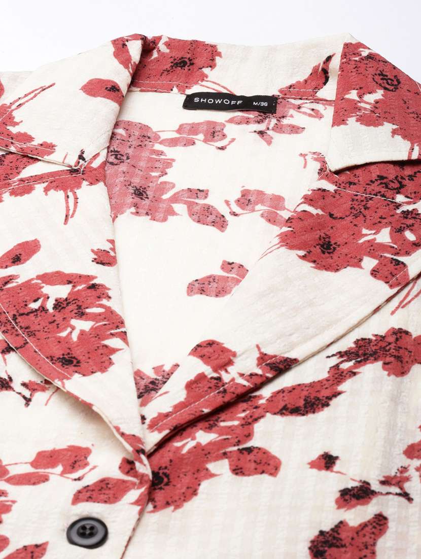 beige floral print bottom and coat co-ord set - 20382947 -  Standard Image - 8