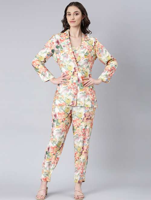 women multi color printed co-ord set - 20382953 -  Standard Image - 0