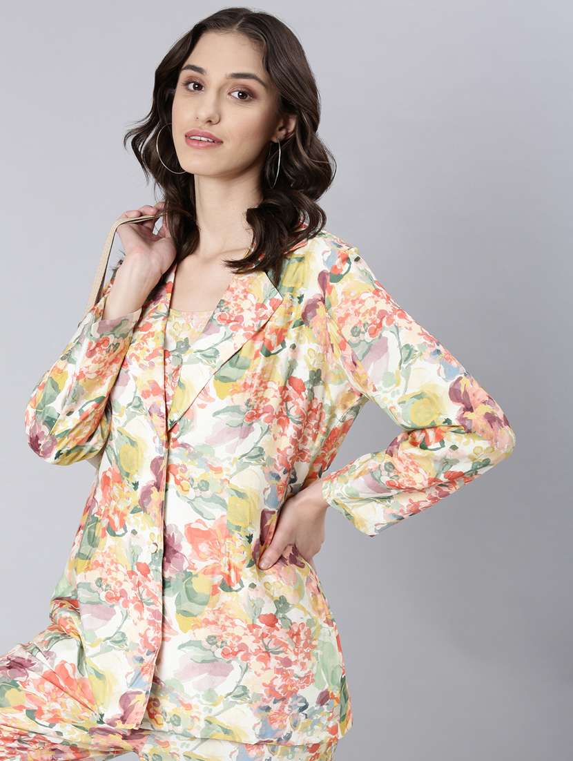 women multi color printed co-ord set - 20382953 -  Standard Image - 3