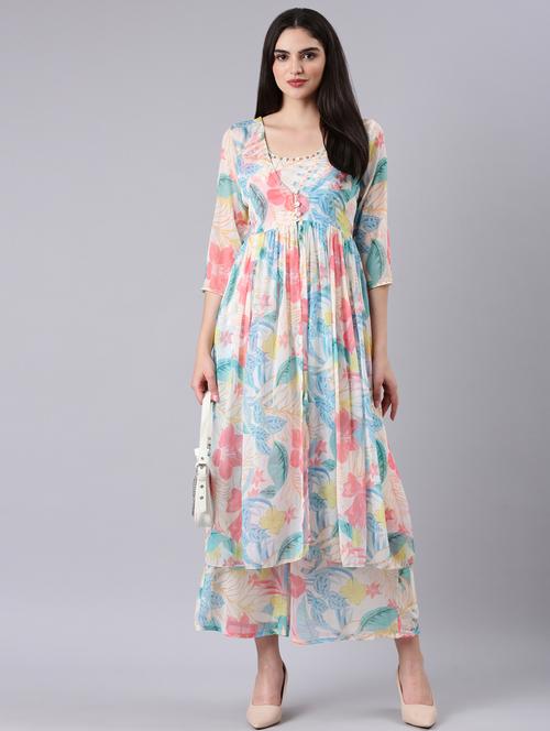 optic white tropical top and palazzos co-ord set - 20382970 - Standard Image - 0