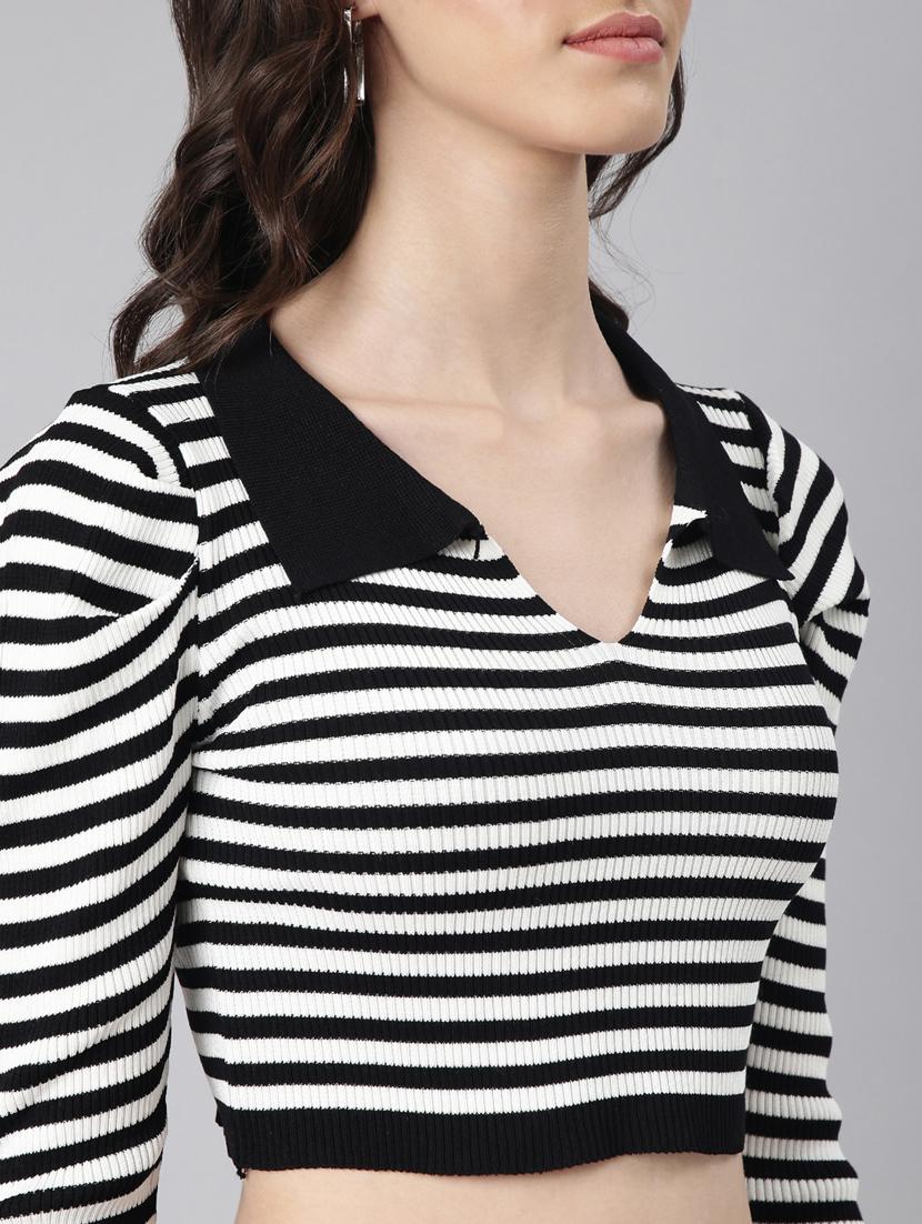white stripes top and skirt co-ord set - 20382974 - Standard Image - 5