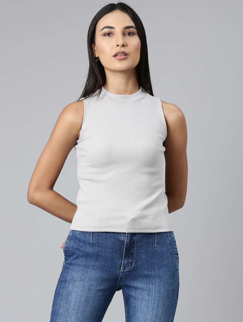 women solid crew neck top - 20383019 -  Zoom Image - 0