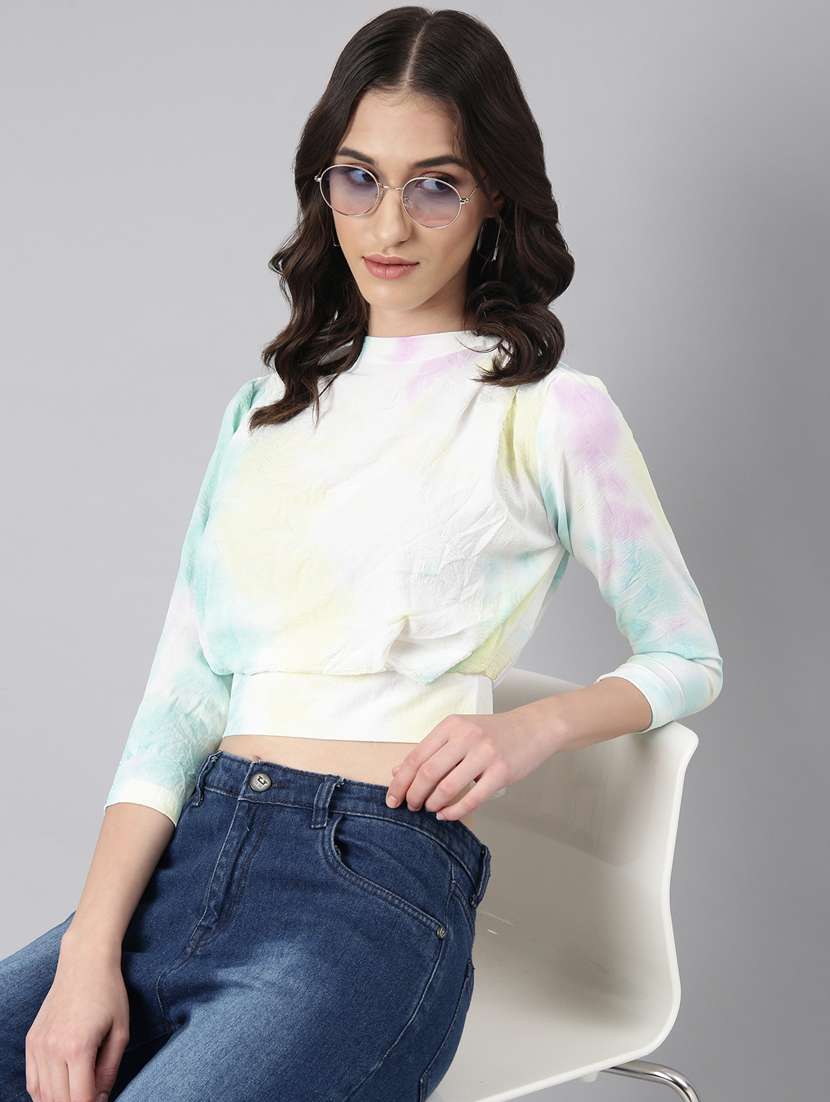 tie & dye blouson top - 20383021 -  Standard Image - 3