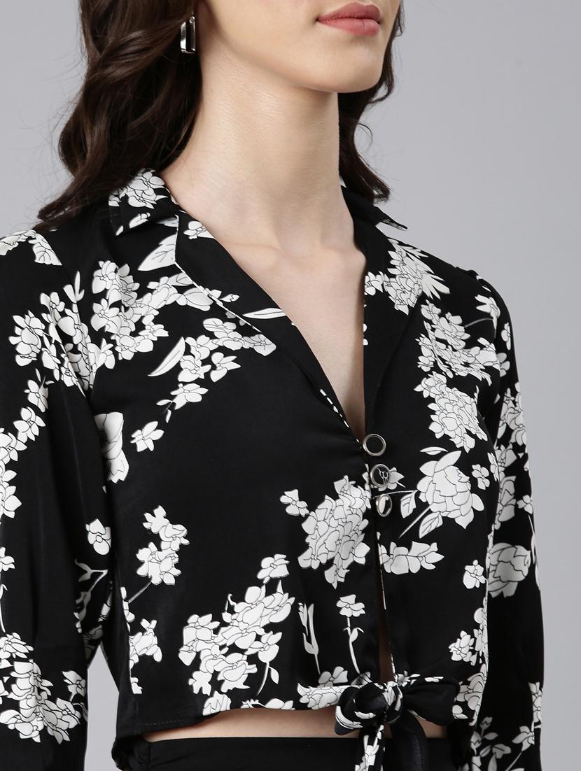 women multi color floral print crepe regular top - 20383043 - Standard Image - 5