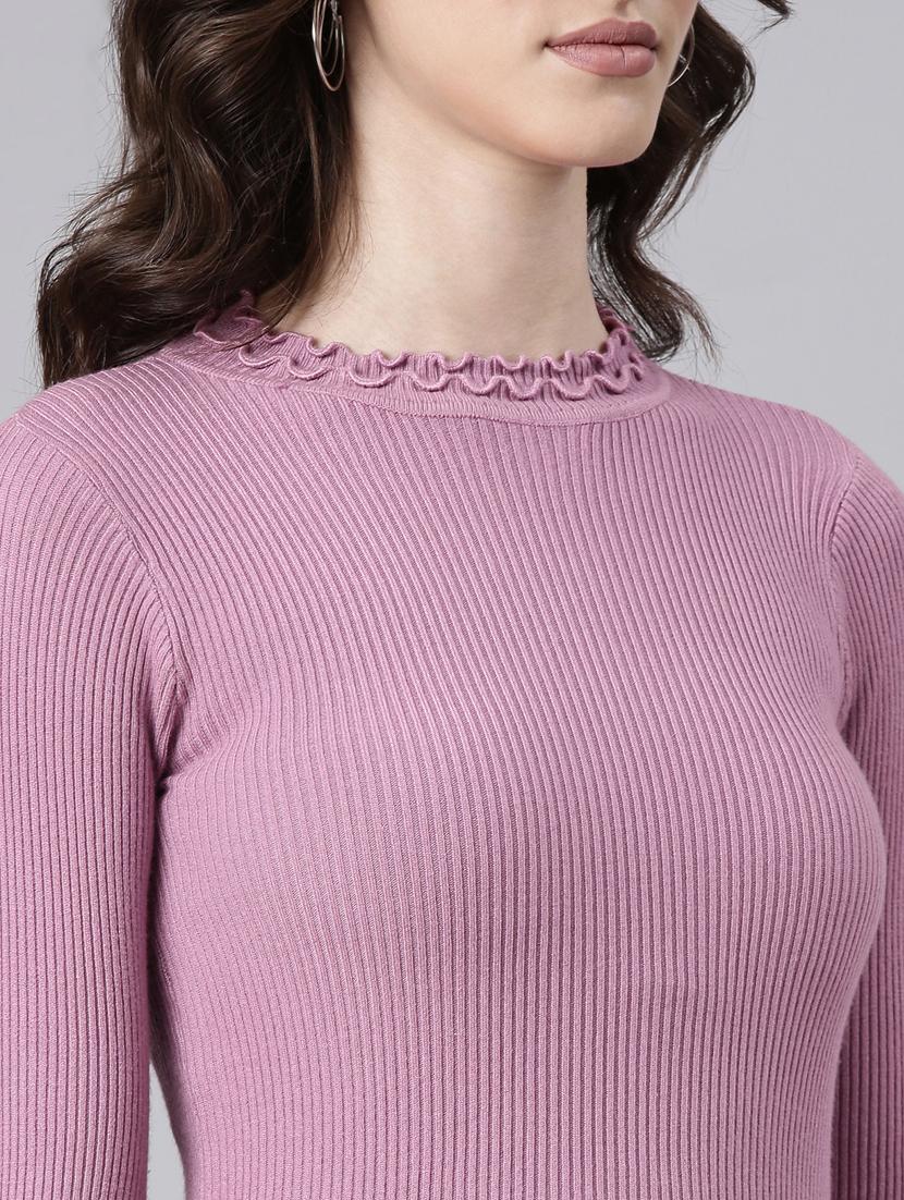mauve solid regular top - 20383094 - Standard Image - 5