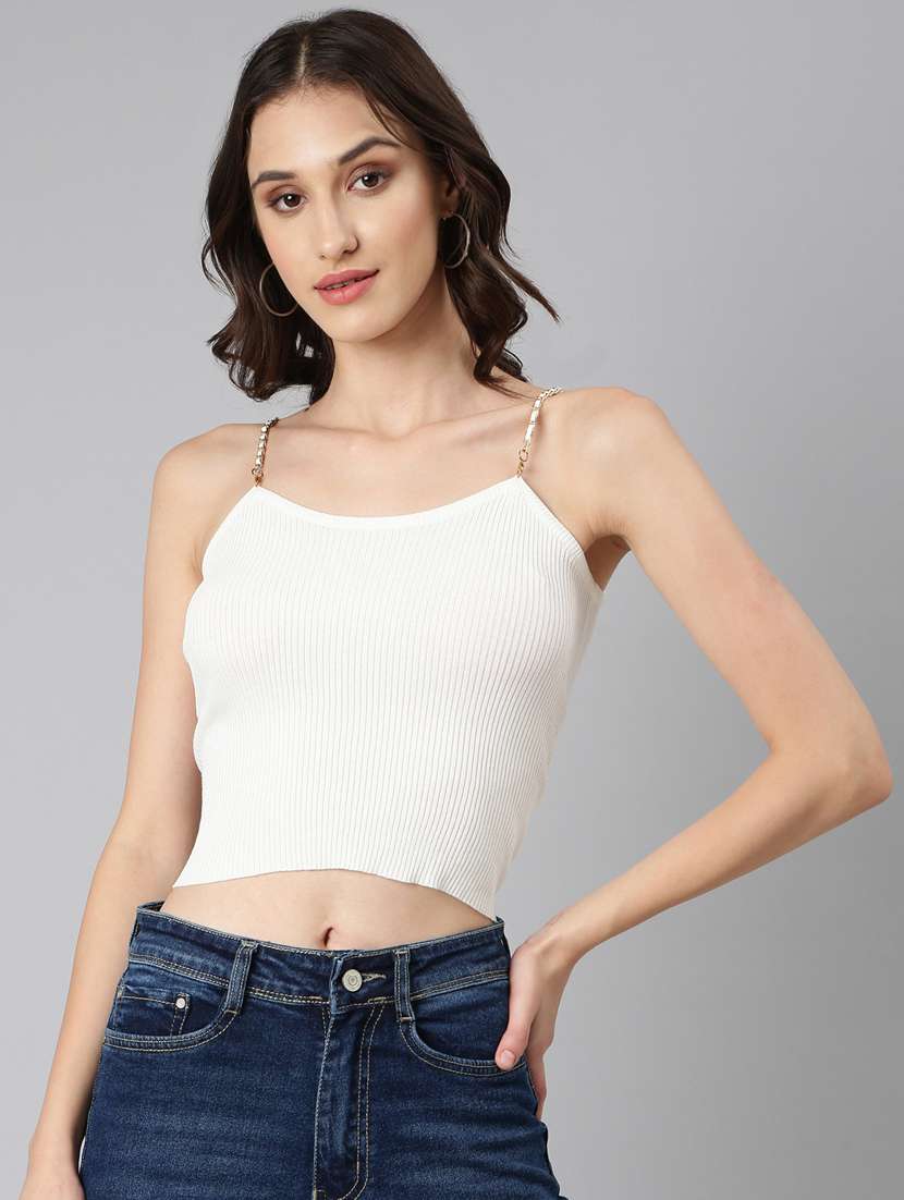 women white acrylic regular top - 20383107 -  Zoom Image - 0