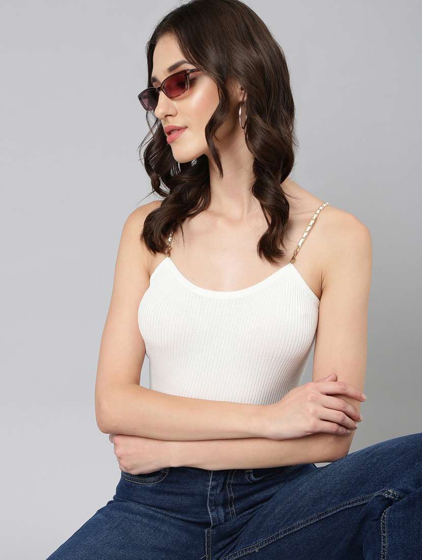 women white acrylic regular top - 20383107 -  Standard Image - 3