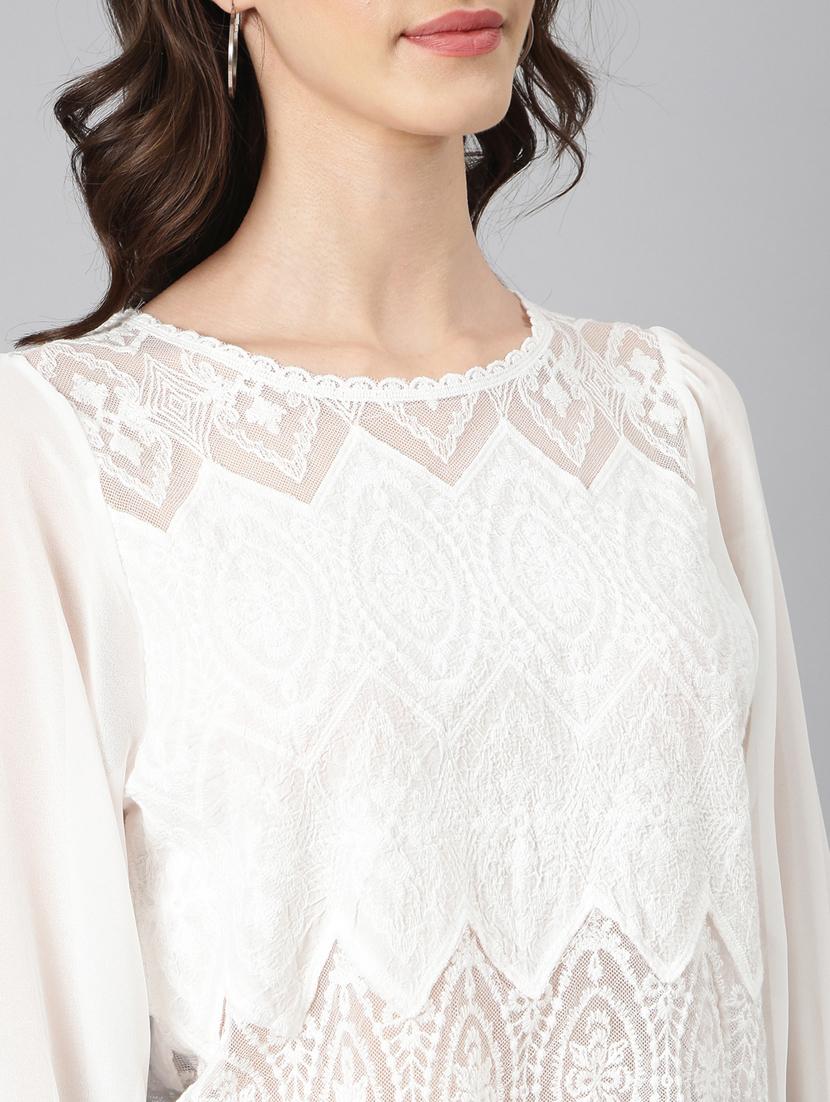 women white round neck long sleeves top - 20383110 - Standard Image - 5