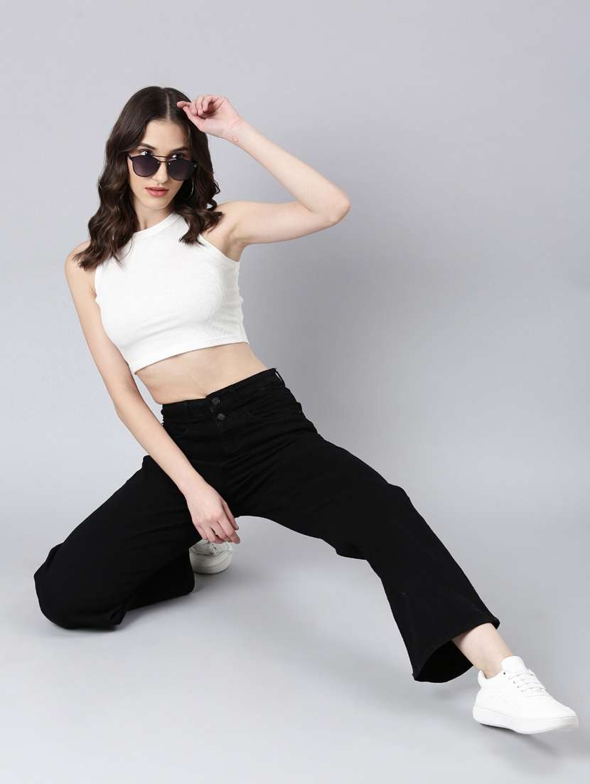 women's plain straight fit jeans - 20383161 -  Standard Image - 3