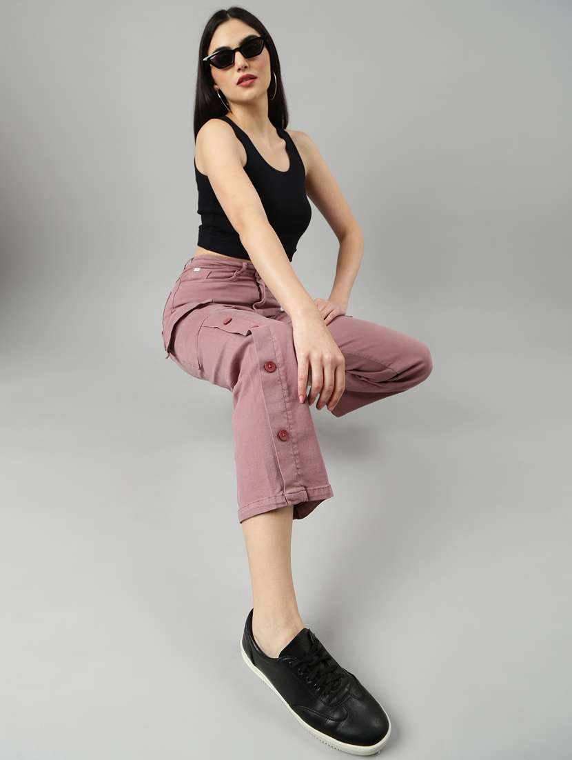 women's high rise solid cargo  - 20383180 -  Standard Image - 3