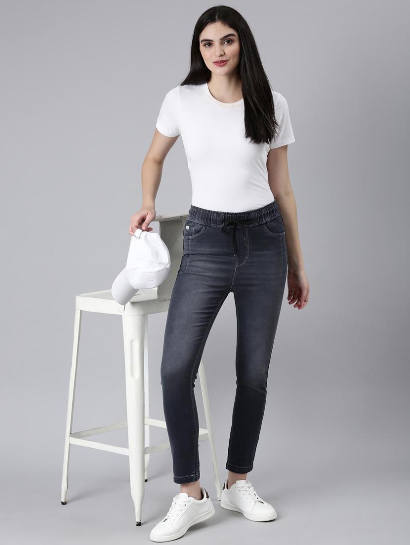 women's plain slim fit jeans - 20383182 - Standard Image - 3