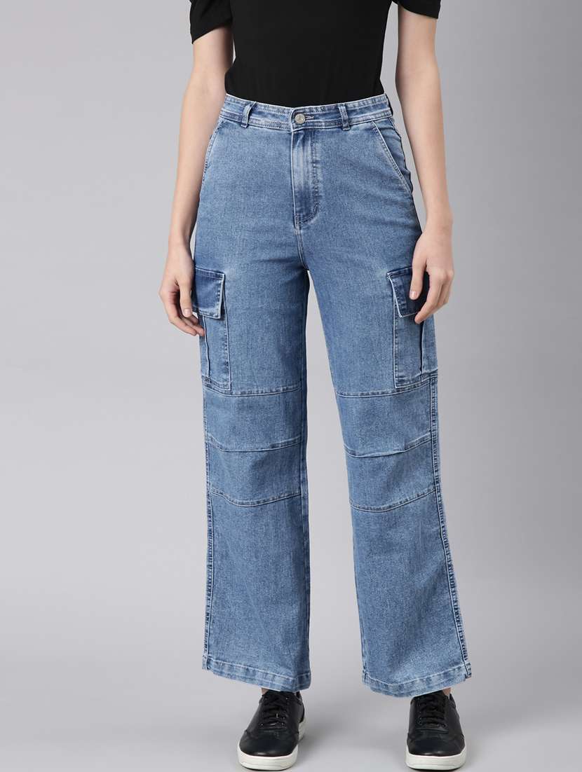 women's high rise solid cargo - 20383186 - Zoom Image - 0