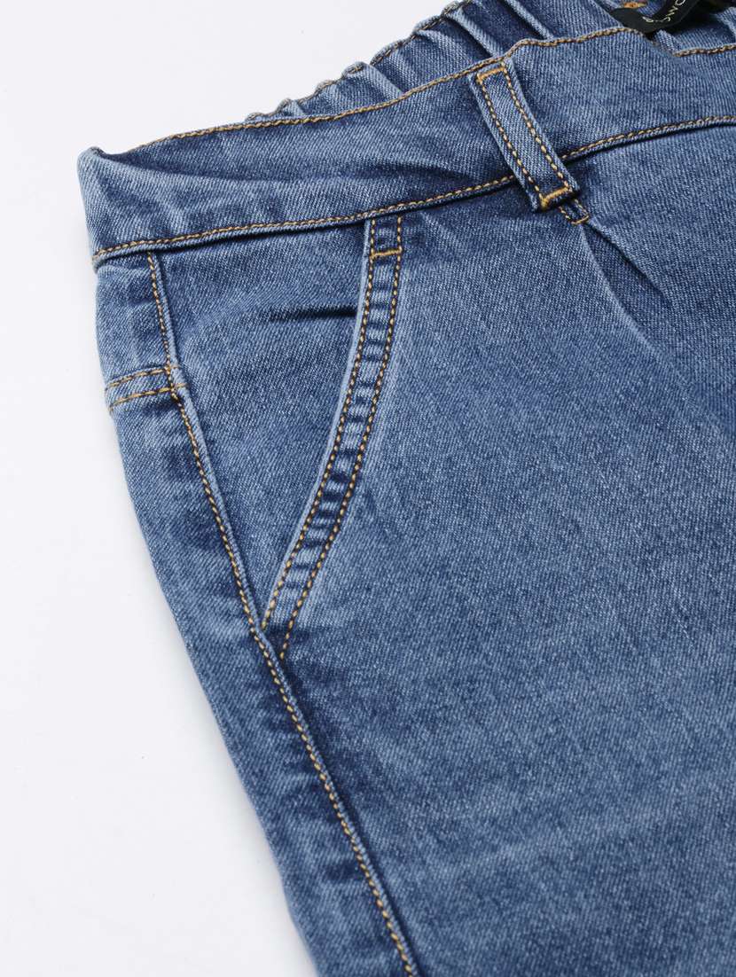 women's plain wide leg jeans - 20383187 - Standard Image - 5