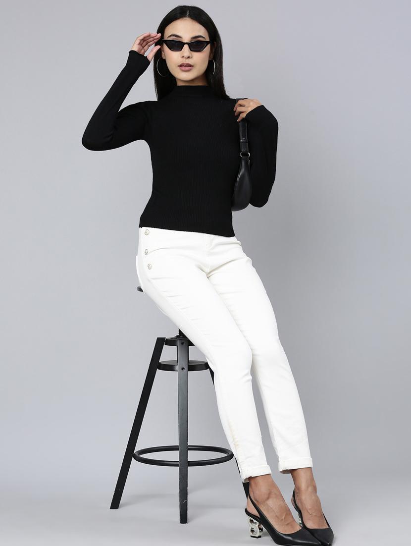 women's plain slim fit jeans - 20383194 - Standard Image - 3