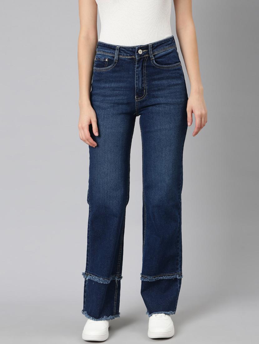 women's plain straight fit jeans - 20383208 - Zoom Image - 0
