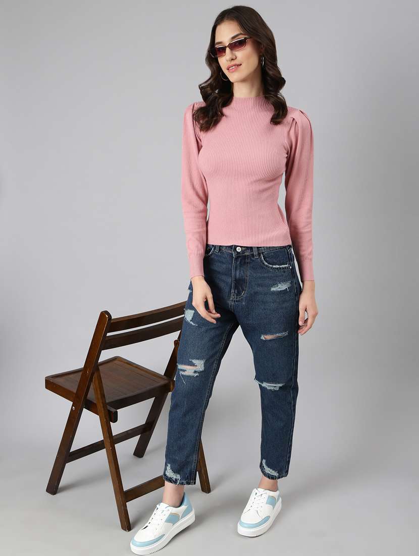 women's distress mom fit jeans - 20383209 -  Standard Image - 3