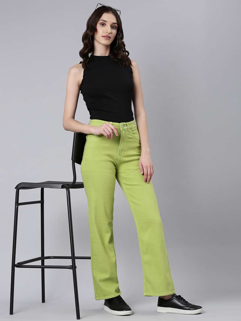 women's plain straight fit jeans - 20383222 -  Standard Image - 3