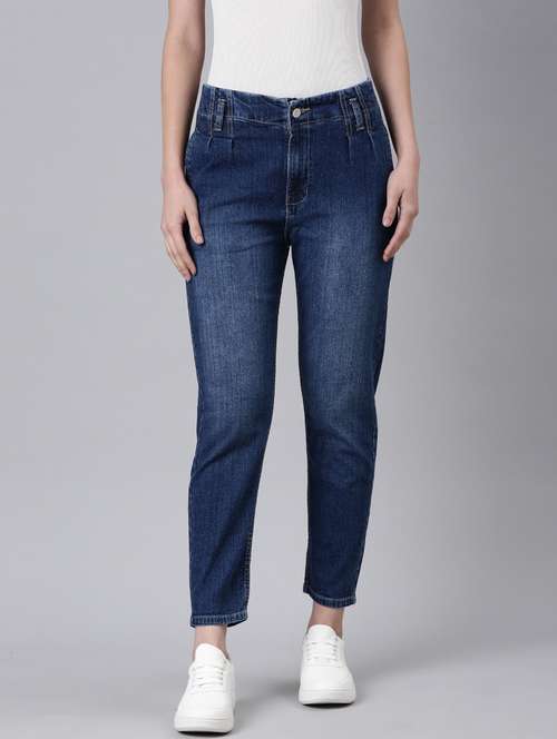 women's plain mom fit jeans - 20383225 - Standard Image - 0