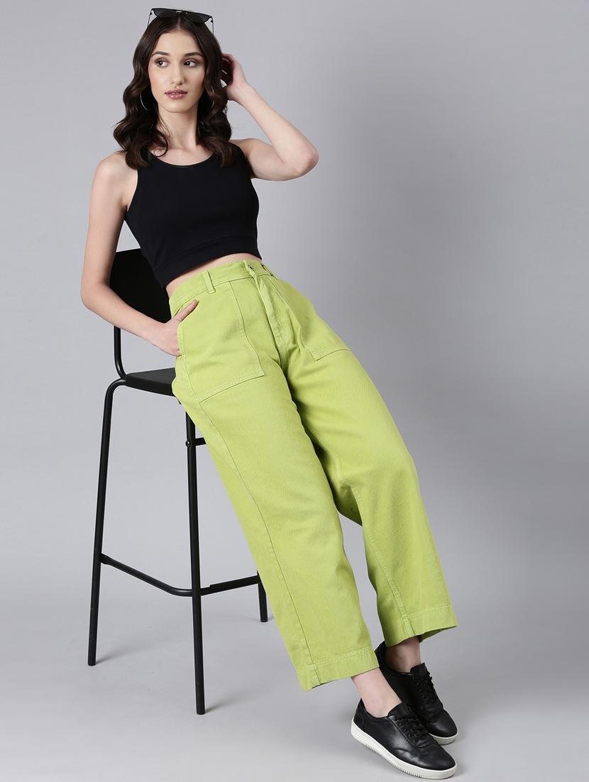 women's plain wide leg jeans - 20383228 - Standard Image - 3
