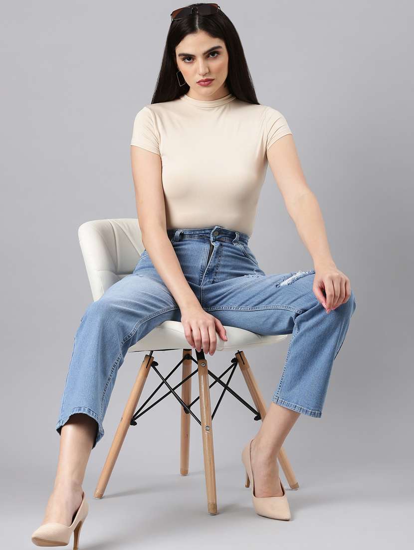 women's distress bootcut jeans - 20383241 -  Standard Image - 3