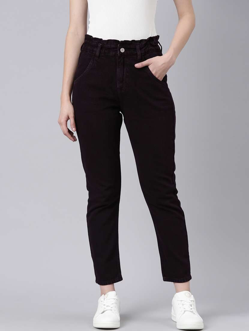 women's plain mom fit jeans