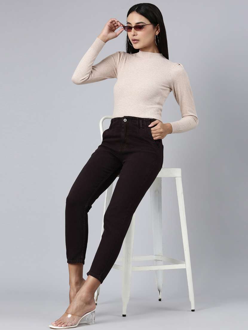 women's plain slim fit jeans - 20383254 -  Standard Image - 3