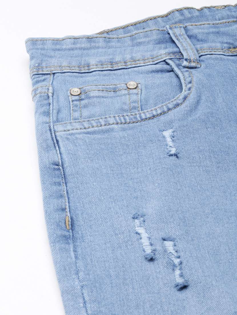 women's distress slim fit jeans - 20383256 -  Standard Image - 5