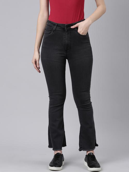 women's plain bootcut jeans - 20383262 - Standard Image - 0