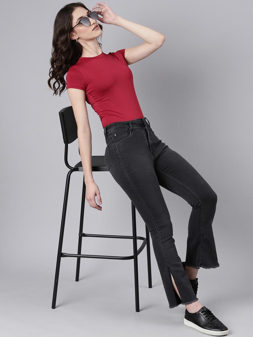 women's plain bootcut jeans - 20383262 - Standard Image - 3