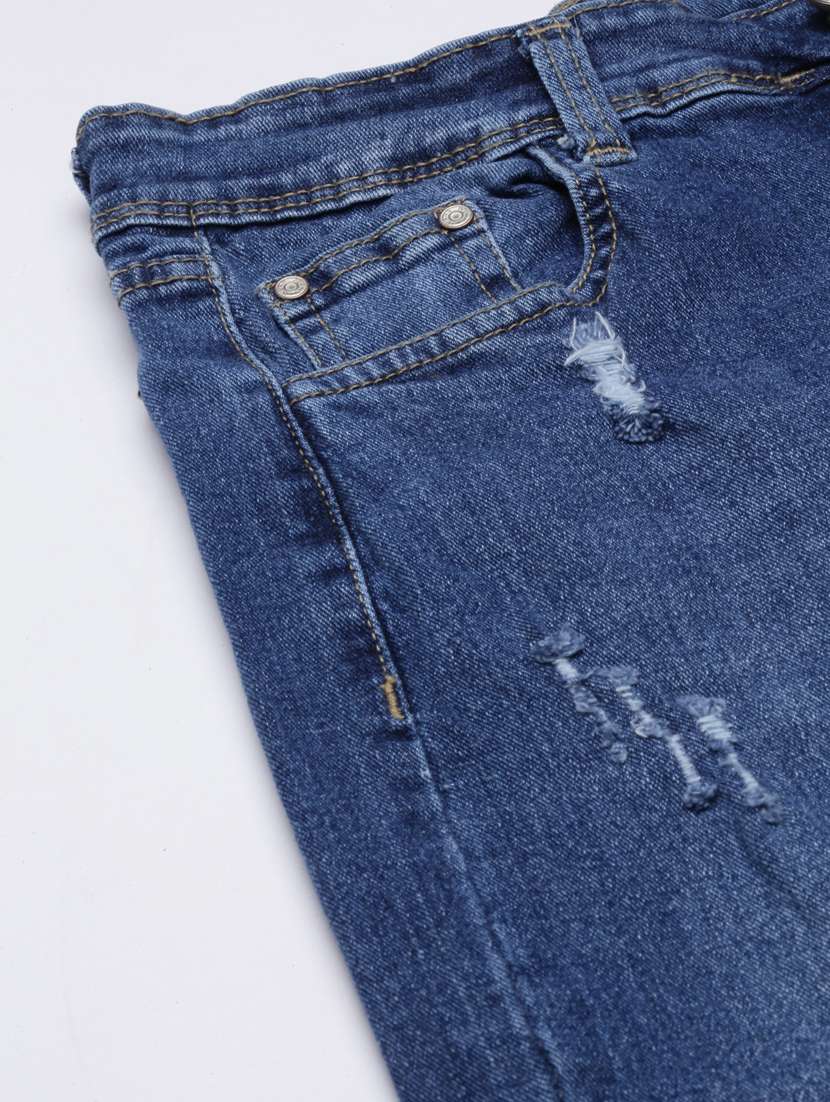 women's distress straight fit jeans - 20383277 -  Standard Image - 5