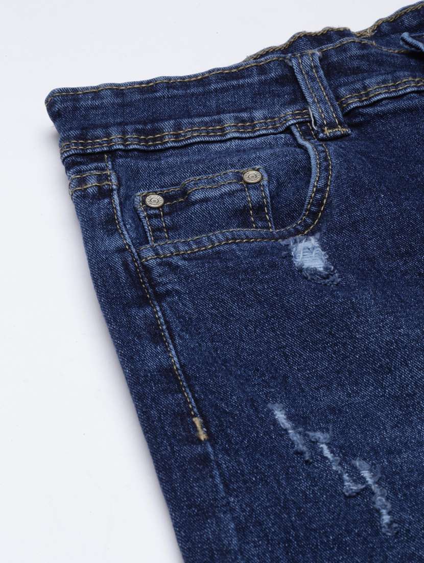 women's distress straight fit jeans - 20383278 - Standard Image - 5