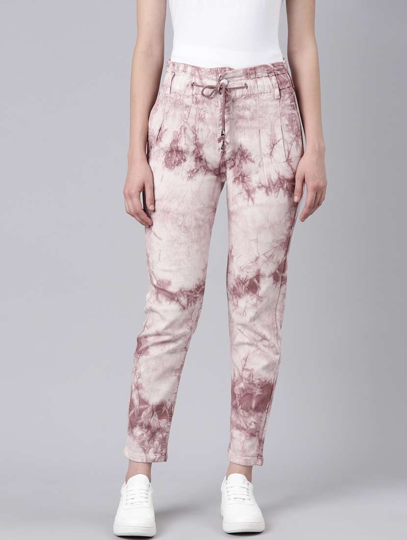 women's tie & dye slim fit jeans