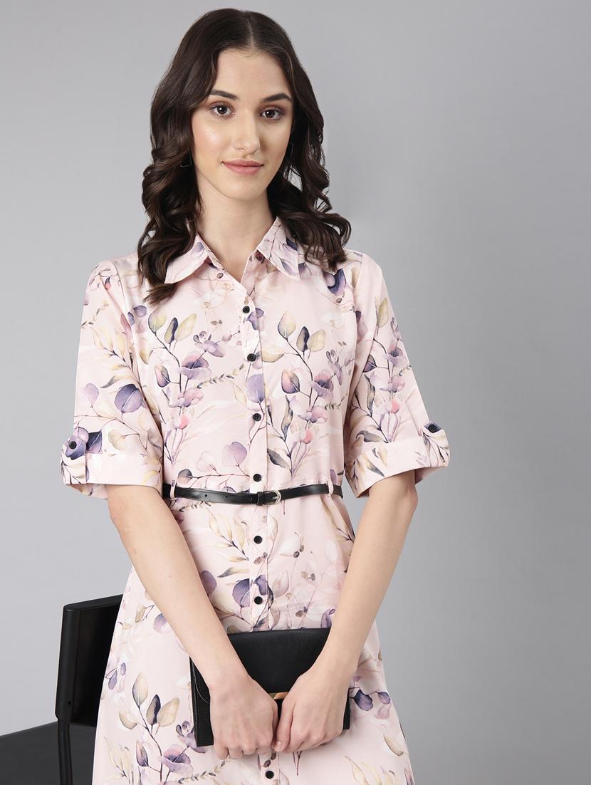 pink floral a-line dress - 20383325 - Standard Image - 3