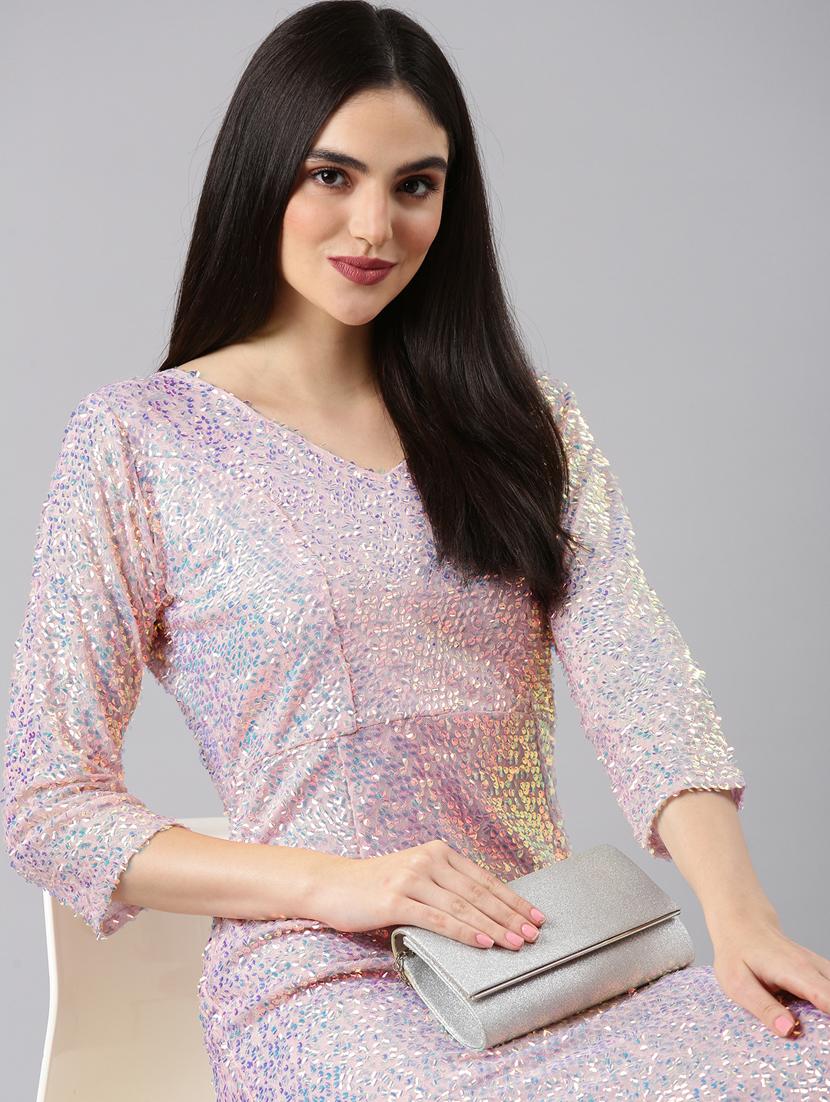 pink embellished bodycon dress - 20383336 - Standard Image - 3