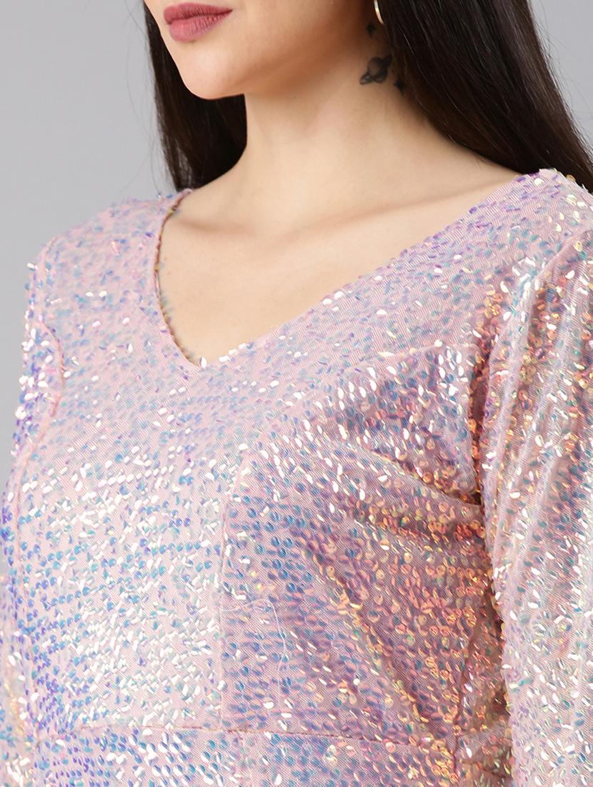 pink embellished bodycon dress - 20383336 - Standard Image - 5