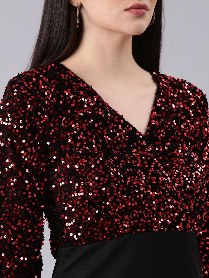 women multi color sequin cotton sheath dress - 20383339 - Standard Image - 5
