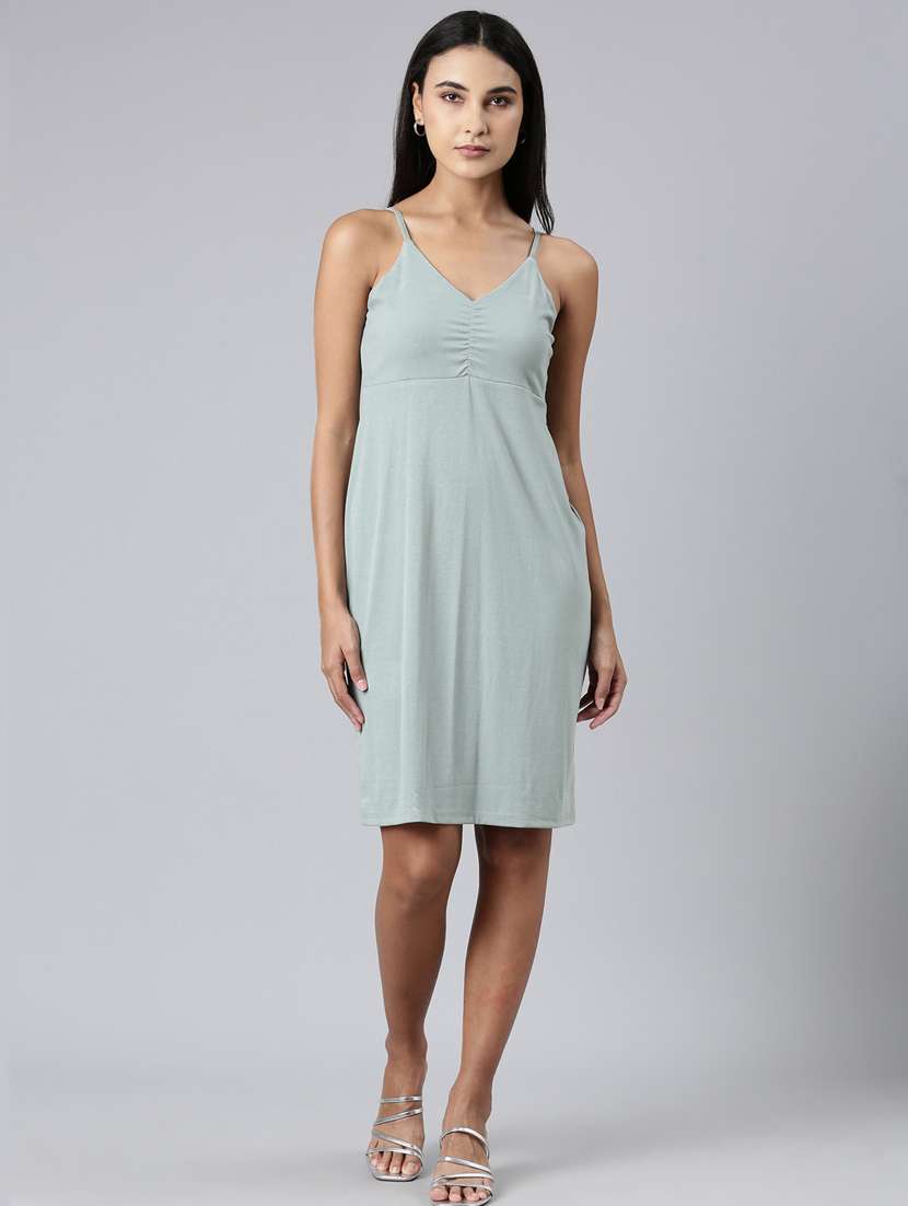 grey solid bodycon dress - 20383353 - Zoom Image - 0