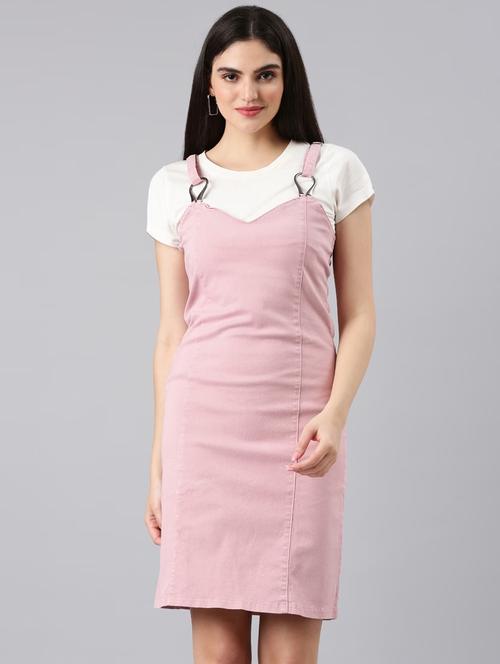 pink cotton pinafore dress - 20383411 -  Standard Image - 0