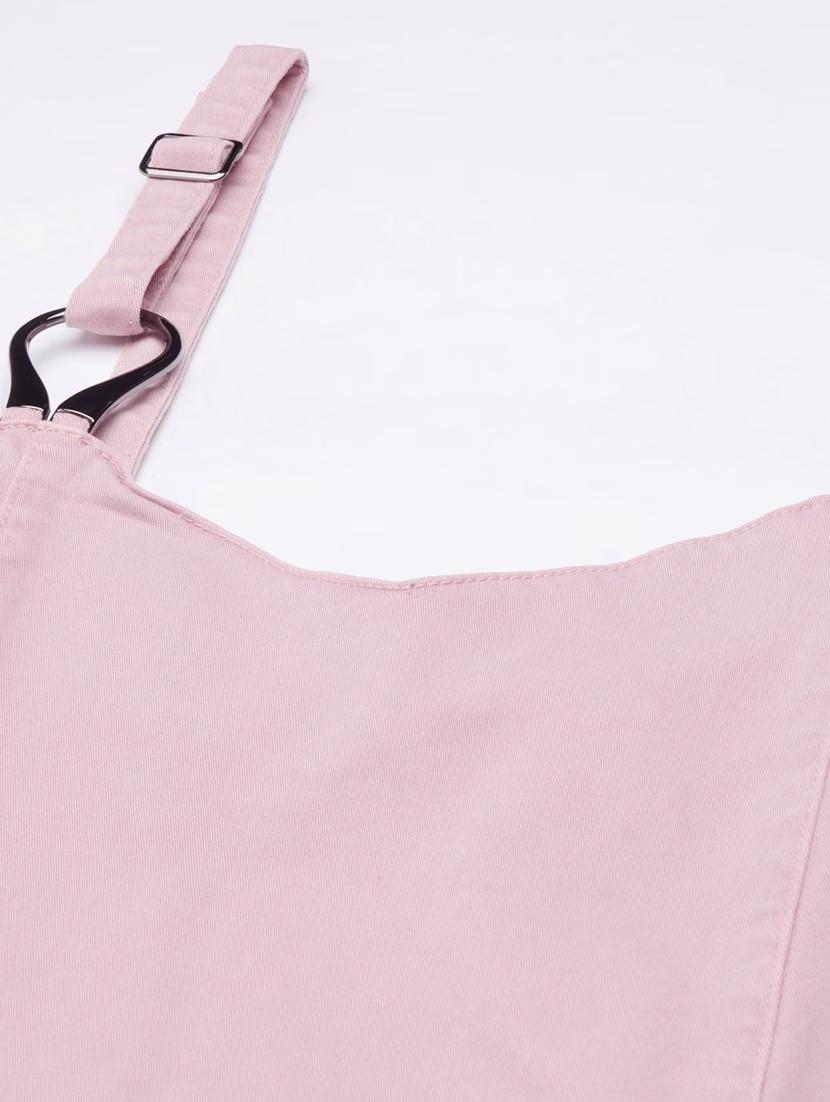 pink cotton pinafore dress - 20383411 - Standard Image - 5