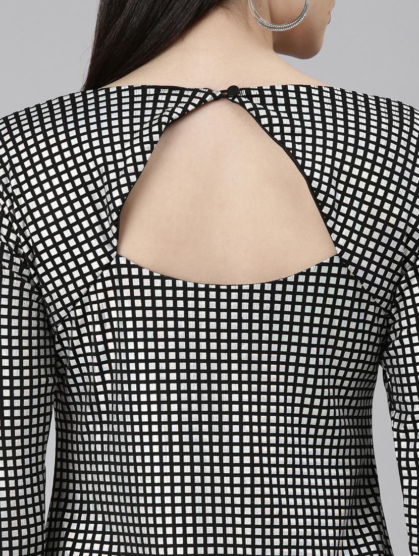 silver foil print sheath dress - 20383515 - Standard Image - 5