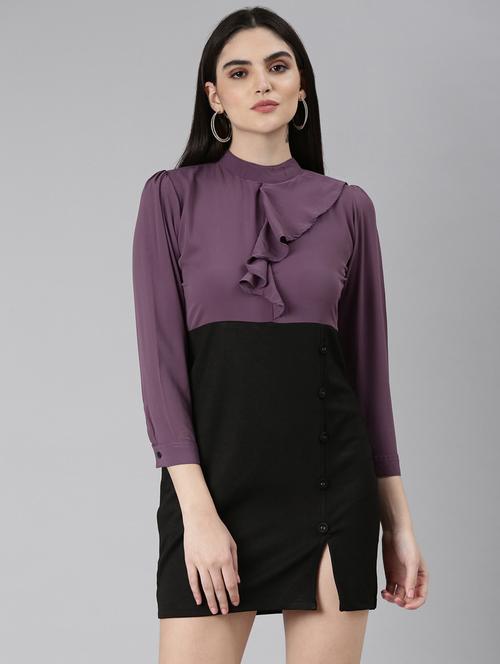 multi color solid sheath dress - 20383519 - Standard Image - 0