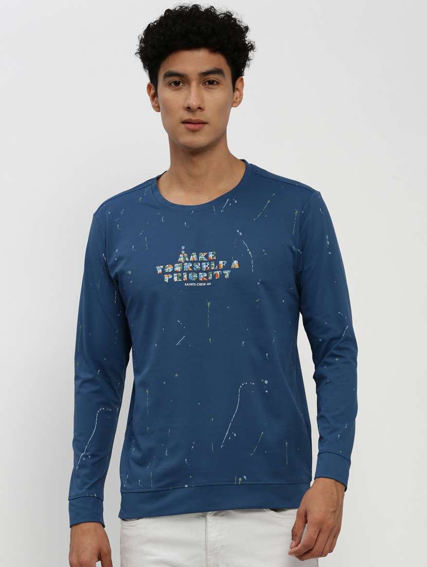 mens chest print sweatshirt - 20383857 -  Zoom Image - 0