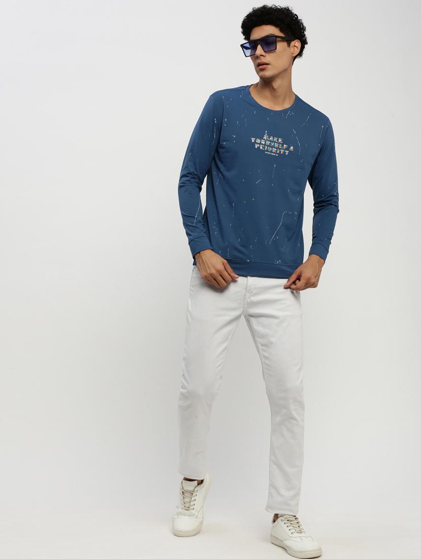 mens chest print sweatshirt - 20383857 - Standard Image - 3