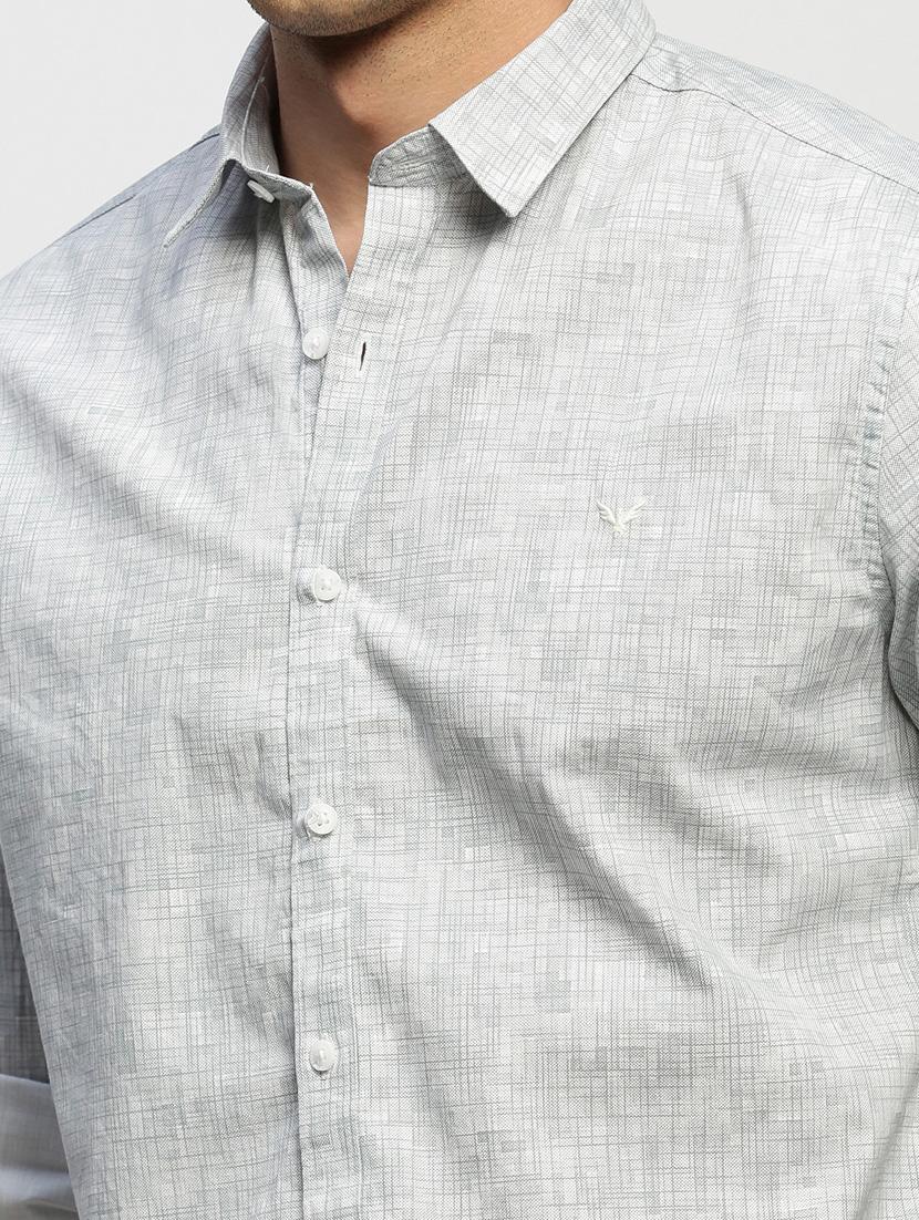 men grey checkered cotton blend casual shirt - 20383992 - Standard Image - 5