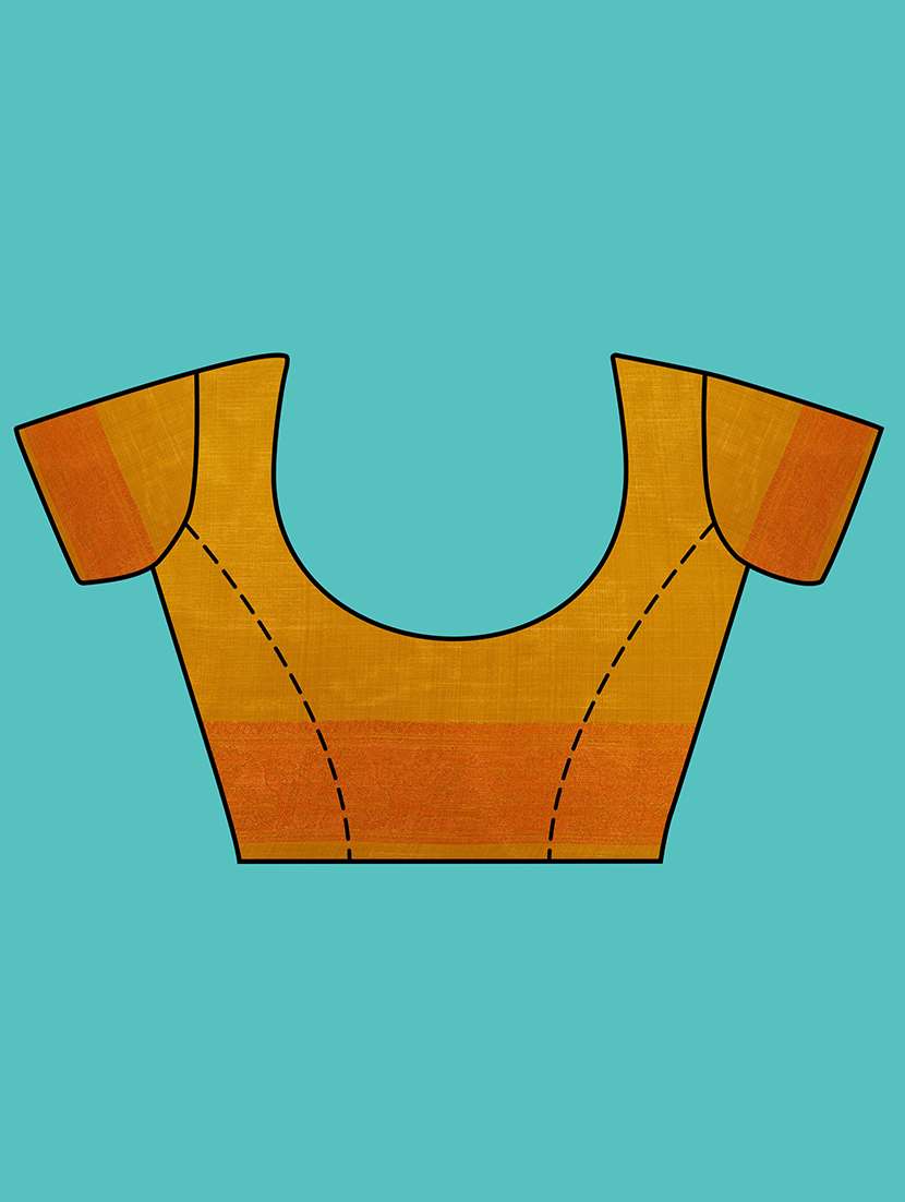 women's self design mustard colored saree with blouse - 20384126 -  Standard Image - 3