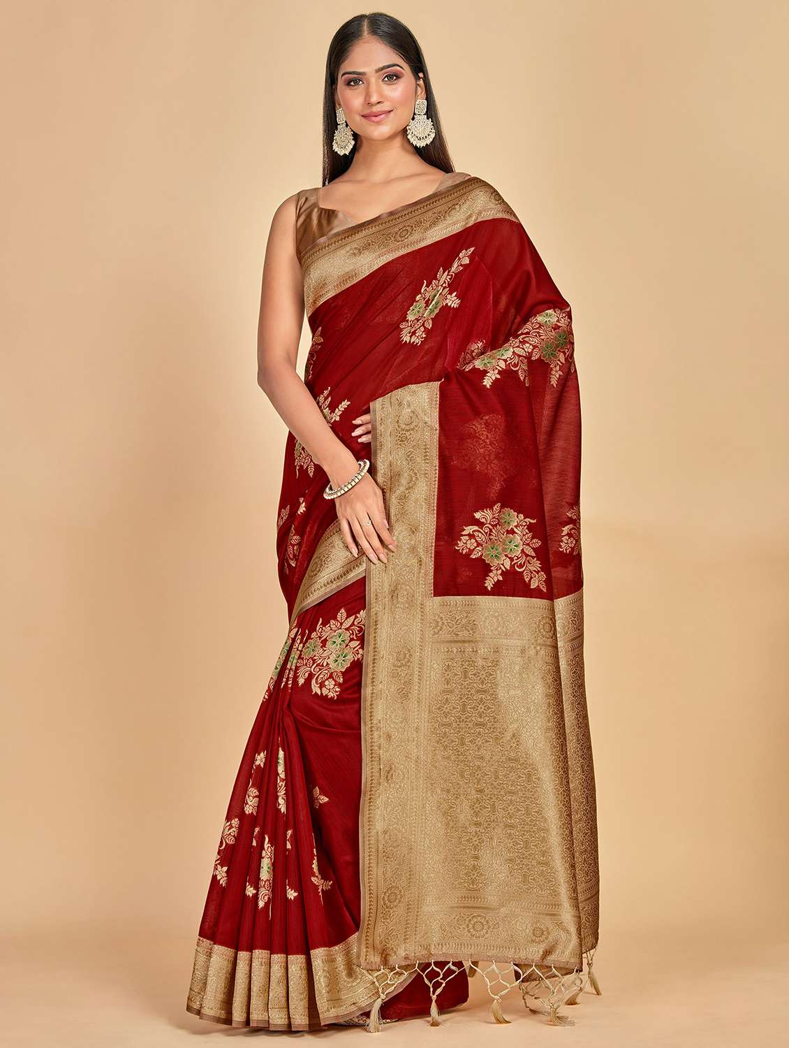 women's banarasi saree with blouse