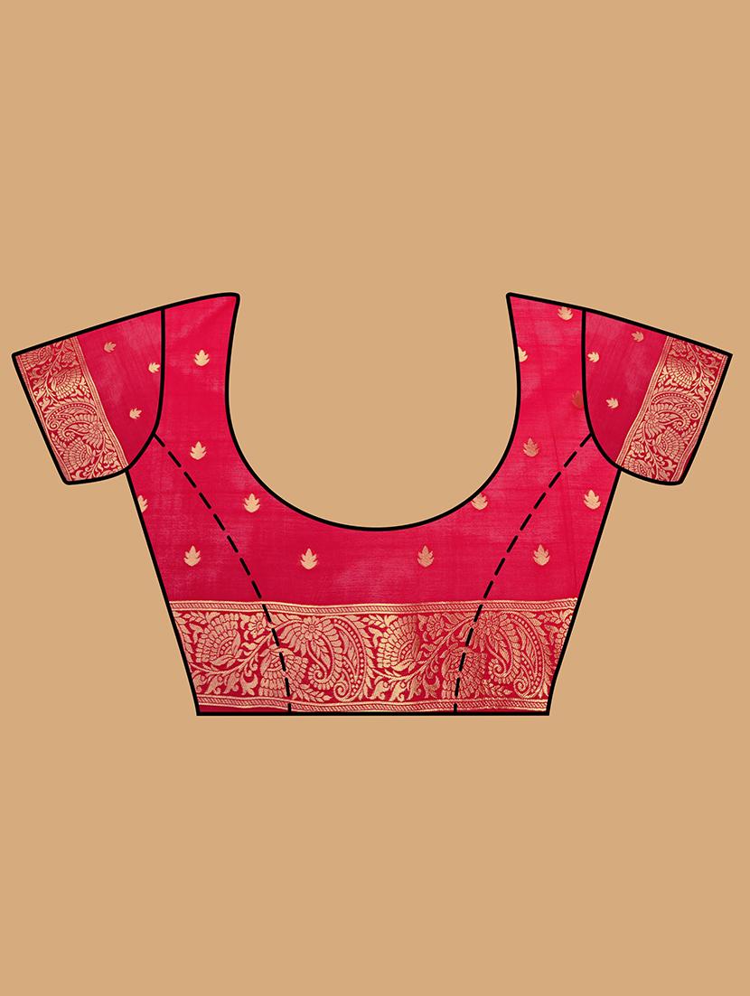 women's self design pink colored saree with blouse - 20384184 - Standard Image - 3