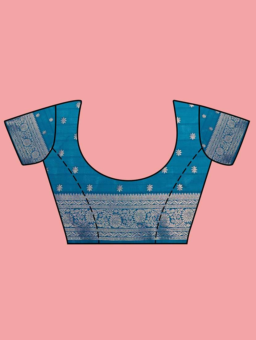 women's banarasi saree with blouse - 20384237 -  Standard Image - 3